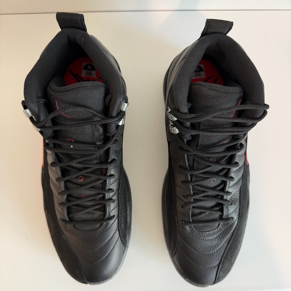 Men's Black and Red Jordan 12 retro “Utility” - Picture 3 of 8
